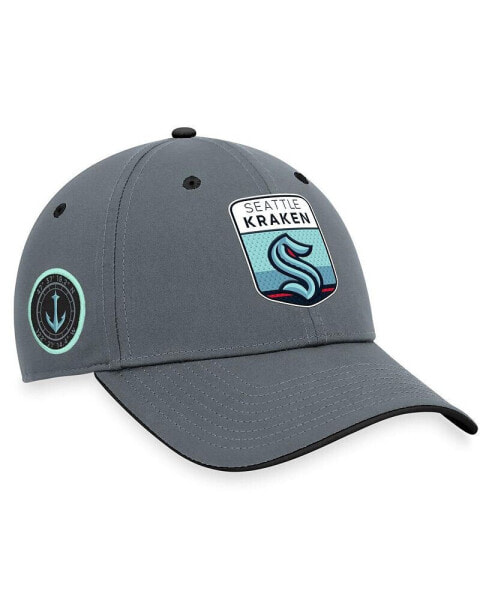 Men's Gray Seattle Kraken Authentic Pro Home Ice Flex Hat