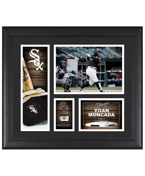 Yoan Moncada Chicago White Sox Framed 15" x 17" Player Collage with a Piece of Game-Used Ball