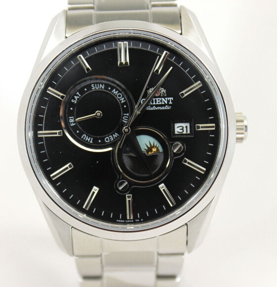 Orient Men's Sun & Moon Automatic Black Dial Watch - RA-AK0307B30B NEW