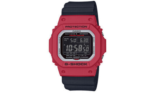 CASIO 卡西欧 G-SHOCK 硬碰硬 经典潮流时尚 太阳能动力 六局电波 运动撞色潮流手表 日韩表 男表 红黑 GW-M5610RB-4PR / Часы CASIO G-SHOCK GW-M5610RB-4PR