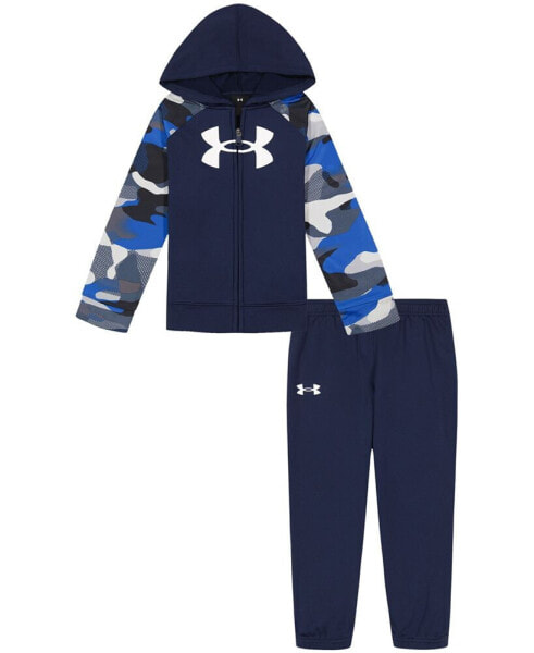 Toddler Boys Neo Camo Zip-Up Hoodie and Joggers Set