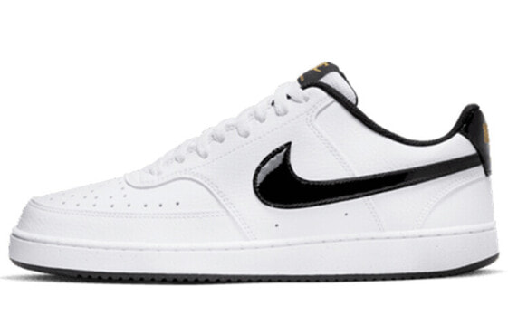 Кроссовки Nike Court Vision низкие кожаные легкие антискользящие износостойкие мужские бело-черные DV1899-100