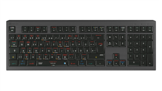Logickeyboard LKB-OSX-A2M-DE - Full-size (100%) - USB - Scissor key switch - QWERTZ - LED - Black