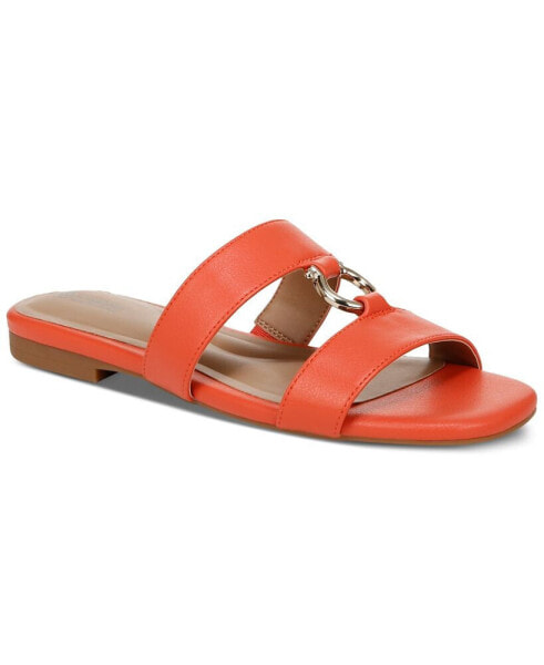 Women's Caitlynn Memory Foam Ornamented Slip On Flat Sandals, Created for Macy's