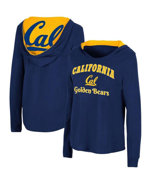 Women's Navy Cal Bears Catalina Hoodie Long Sleeve T-shirt