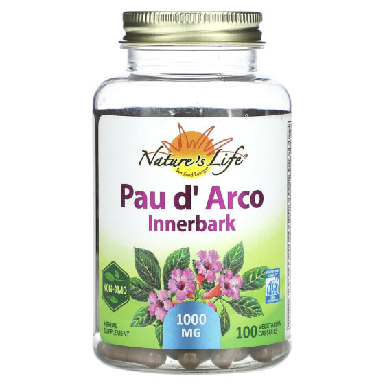 Pau d' Arco, Innerbark, 1,000 mg, 100 Vegetarian Capsules (500 mg per Capsule)