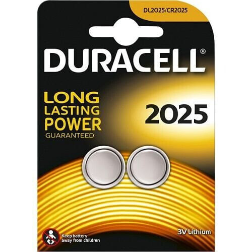 DURACELL Lithium Button Cell Battery 2025 Pack 2 Batteries
