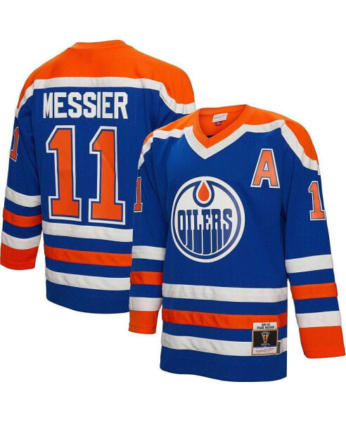 Men's Mark Messier Royal Edmonton Oilers 1986 Blue Line Player Jersey