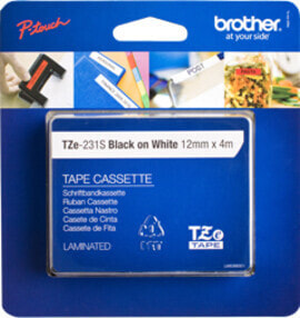 Brother TZE-231S - Black on white - TZe - 1.2 cm - 4 m - Blister - 1.2 cm