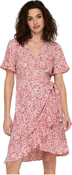 Платье повседневное Only ONLOLIVIA Regular Fit 15206407 Розовый дым TANYA FLOWER
