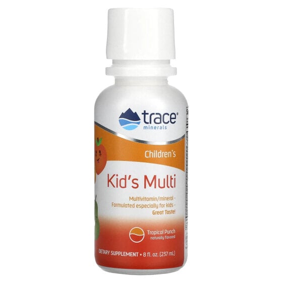 Детские витамины Trace Minerals Kid's Multi, Тропический удар, 8 ж. унций (237 мл)