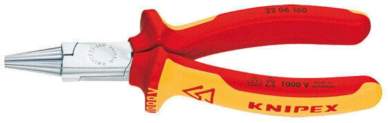 KNIPEX 22 06 160 - Needle-nose pliers - Chromium-vanadium steel - Plastic - Red/Orange - 16 cm - 175 g