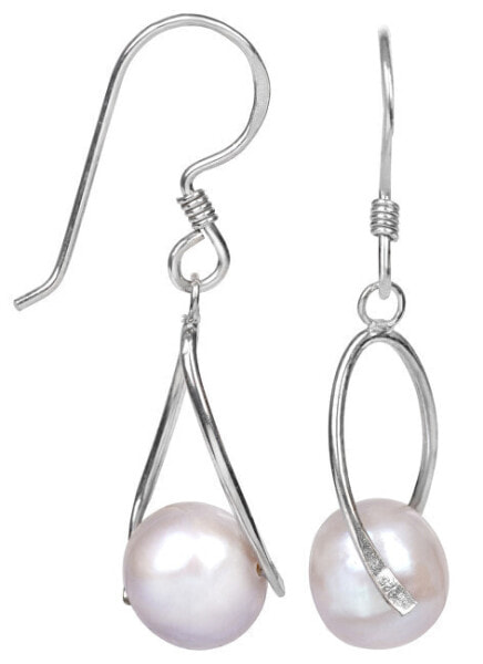 Серьги серебряные JL0110 с жемчугом от JwL Luxury Pearls