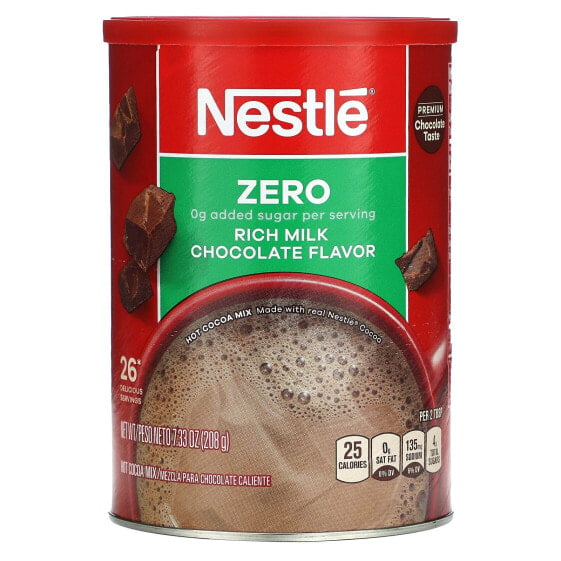 Какао, горячий шоколад, Nestle Hot Cocoa Mix, Богатый молочный шоколад, 208 г.