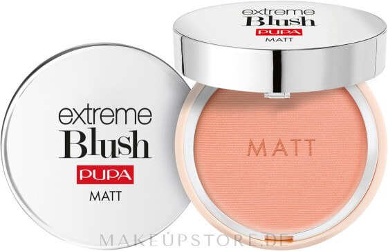 Mattes Gesichtsrouge mit satinartigem Finish - Pupa Extreme Blush Matt 005 - Rose Brown