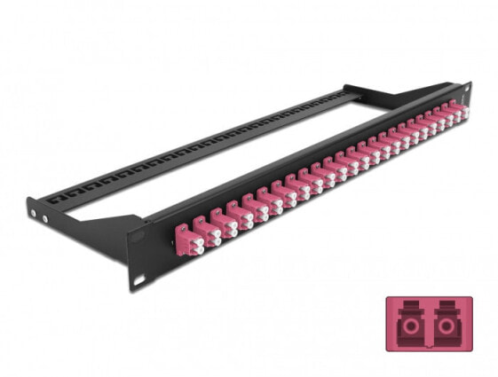 Delock 43390 - Fiber - LC - Black - Violet - Rack mounting - 1U - 482.6 mm