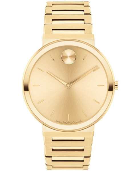 Men's Bold Horizon Swiss Quartz Ionic Plated Light Gold-Tone Steel Watch 40mm
