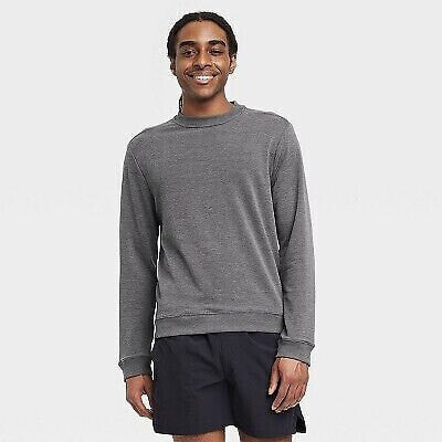 Men's Soft Gym Crewneck Sweatshirt - All in Motion Gray S