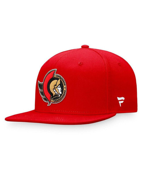 Men's Red Ottawa Senators Core Primary Logo Fitted Hat