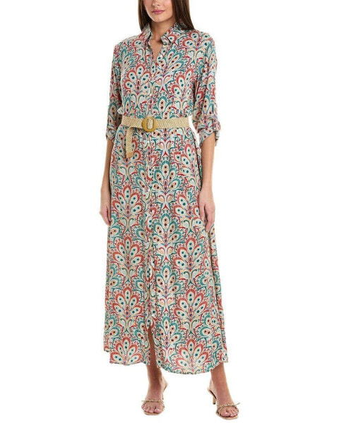 Anna Kay Feathers Shirtdress Women's