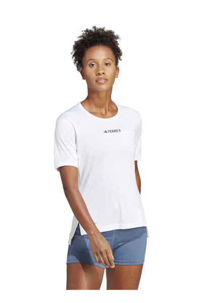 Beyaz Kadın Yuvarlak Yaka T-shirt Hm4040 W
