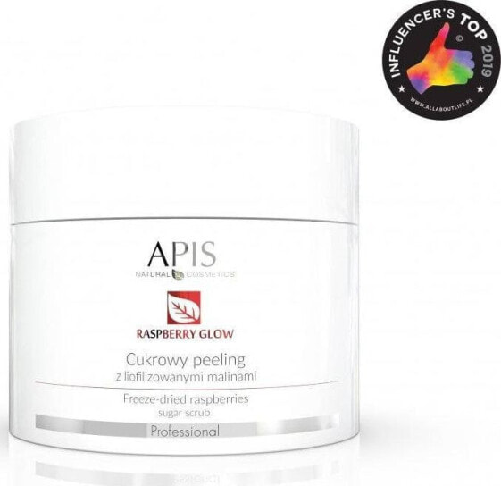 APIS Raspberry Glow Sugar Scrub cukrowy peeling z liofilizowanymi malinami 220g