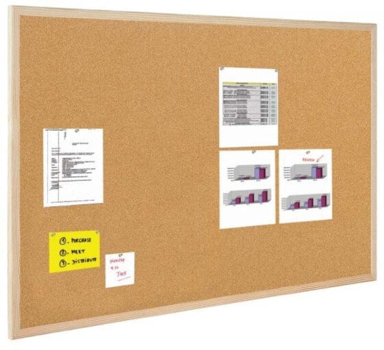 Доска пробковая Bi-Office 100X60 см деревянная рама (GMC170012010)