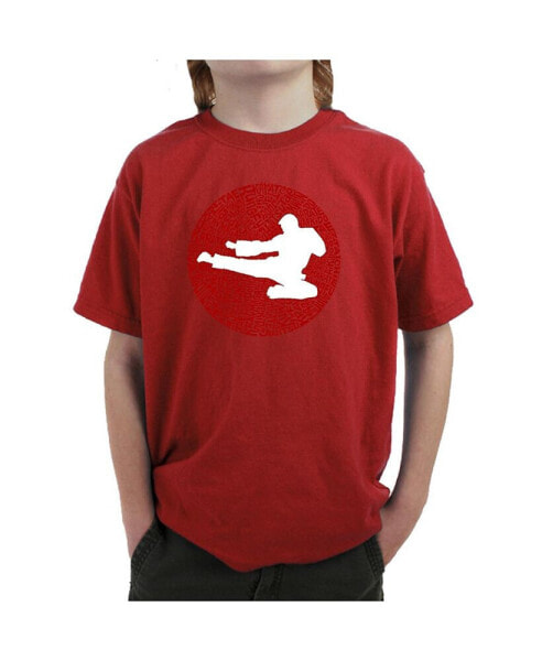 Big Boy's Word Art T-shirt -Types of Martial Arts