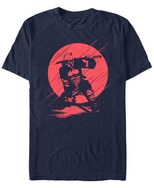 Marvel Men's Deadpool Samurai Stance Silhouette Short Sleeve T-Shirt