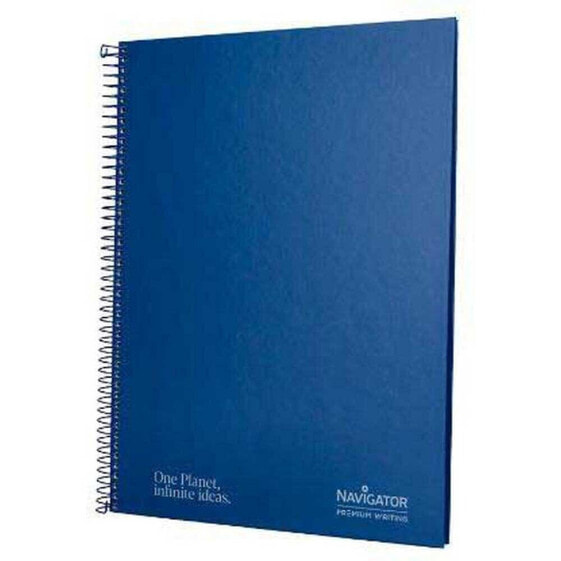 NAVIGATOR Spiral notebook A4 micro lined cover 80h 80gr horizontal 1 band navy