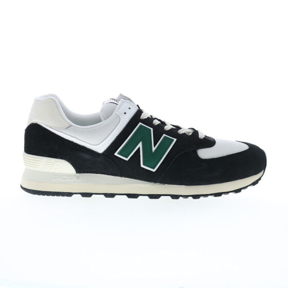 New Balance 574 U574RBG Mens Black Canvas Lace Up Lifestyle Sneakers Shoes