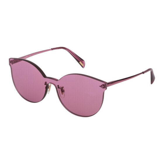 Женские солнцезащитные очки розовые круглые Police SPL935-990642