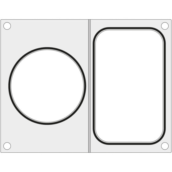 Matryca do zgrzewarek MCS na tackę bez podziału 178x113 mm + pojemnik śr. 115 mm - Hendi 805527