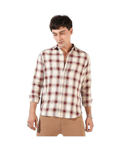 Men's Multicolor Checkered Regular Fit Casual Shirt