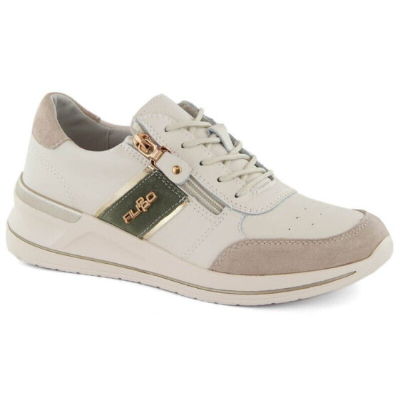 Filippo W PAW522A leather sports shoes, beige