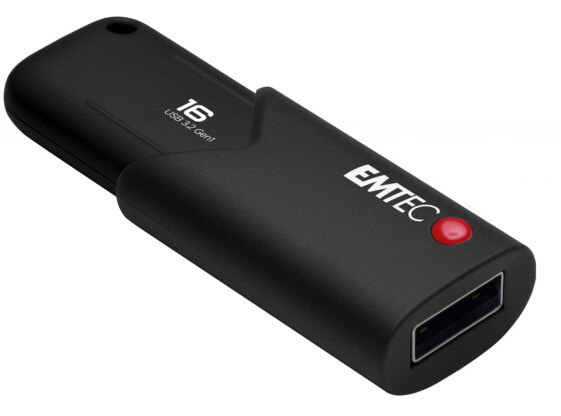 EMTEC B120 Click Secure, 16 GB, USB Type-A, 3.2 Gen 2 (3.1 Gen 2), Slide, Black