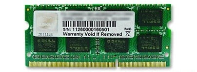 G.Skill 4GB DDR3-1600 SQ - 4 GB - 1 x 4 GB - DDR3 - 1066 MHz - 204-pin SO-DIMM - Оперативная память 4 ГБ
