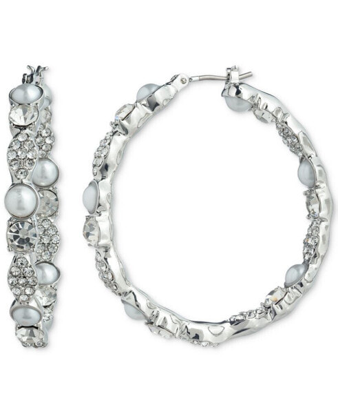 Серьги Givenchy Crystal & Pearl Hoop