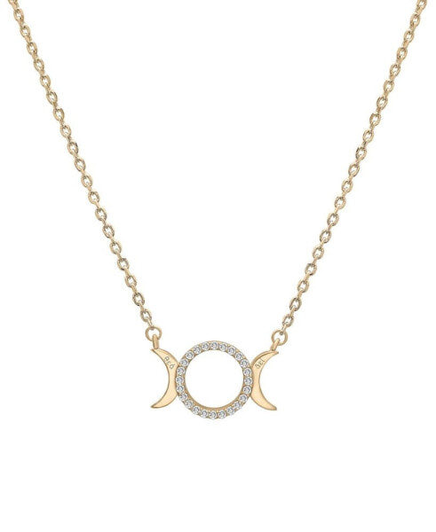 Audrey by Aurate diamond Triple Moon 18" Pendant Necklace (1/10 ct. t.w.) in Gold Vermeil, Created for Macy's