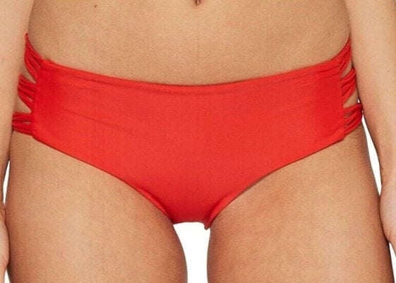 MIKOH Women's 178990 Barcelona Bikini Bottoms Swimwear Red Ginger Size S