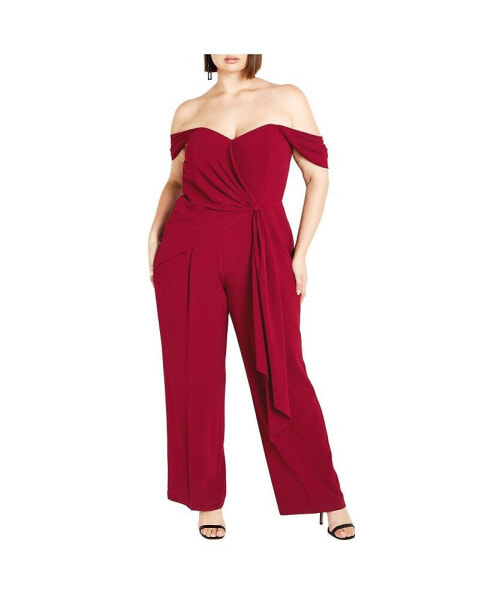 Plus Size Gabriela Off Shoulder Jumpsuit