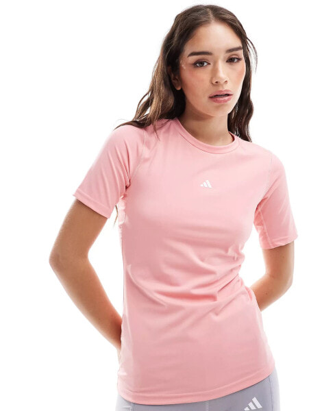 adidas Performance Techfit Training t-shirt in pink