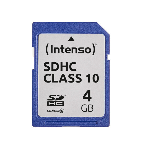 Intenso 4GB SDHC - 4 GB - SDHC - Class 10 - 25 MB/s - Shock resistant - Temperature proof - X-ray proof - Black