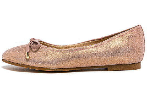Женские кожаные балетки Clarks Pure Comfy Pink Gold