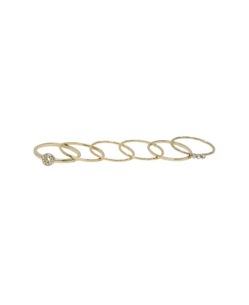 Dainty 18K Gold Plated Stacking Ring Set