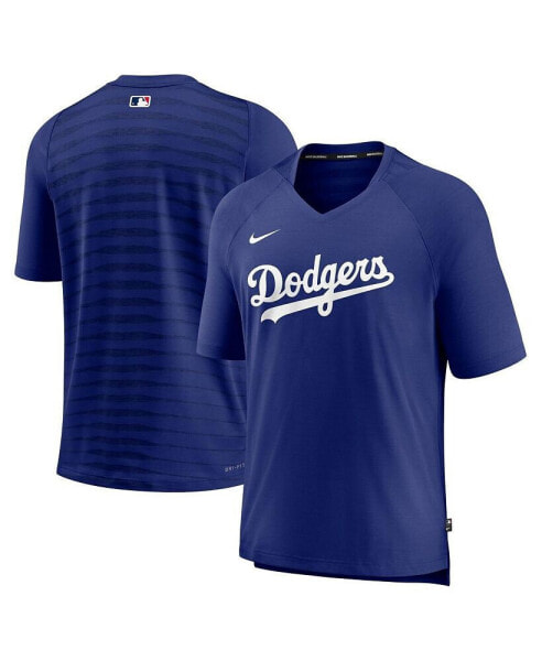 Футболка мужская Nike Authentic Collection Pregame Raglan Performance V-Neck Los Angeles Dodgers Royal