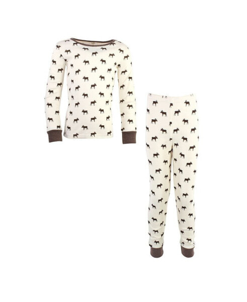 Костюм для малышей Touched by Nature органический набор пижамы из плотного хлопка, Олень