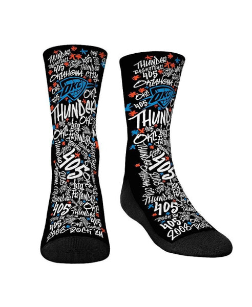 Big Boys and Girls Socks Oklahoma City Thunder Graffiti Crew Socks