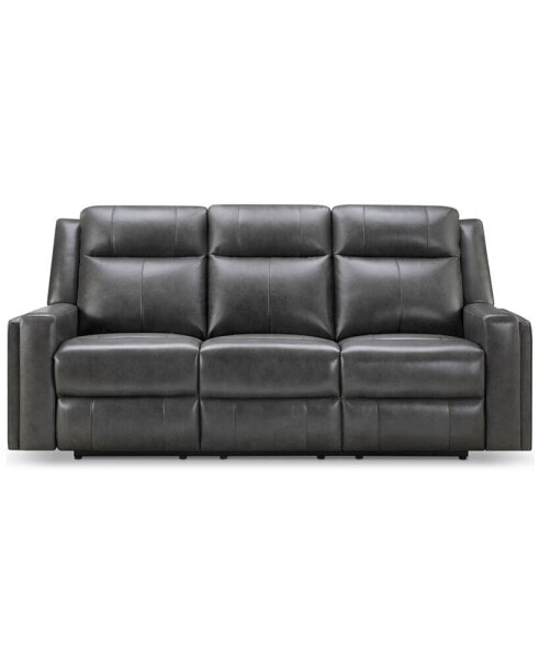 Rhodes 81.5" Top-Grain Leather Manual Reclining Sofa