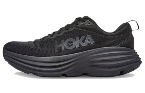 Кроссовки мужские широкие HOKA ONE ONE Bondi 8 черно-серые 1127953-BBLC